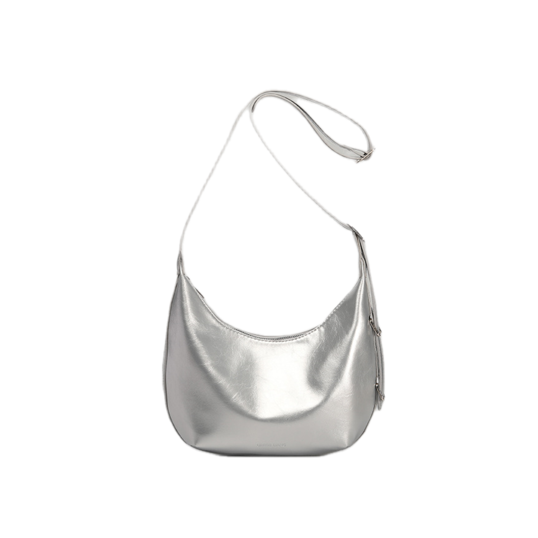 VT-Alora Metallic Curved Hobo Bag