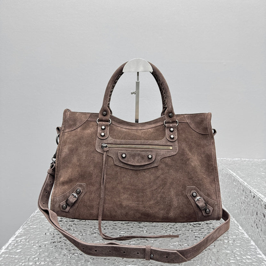 VT - SIXTY Brown Suede Handheld Bag