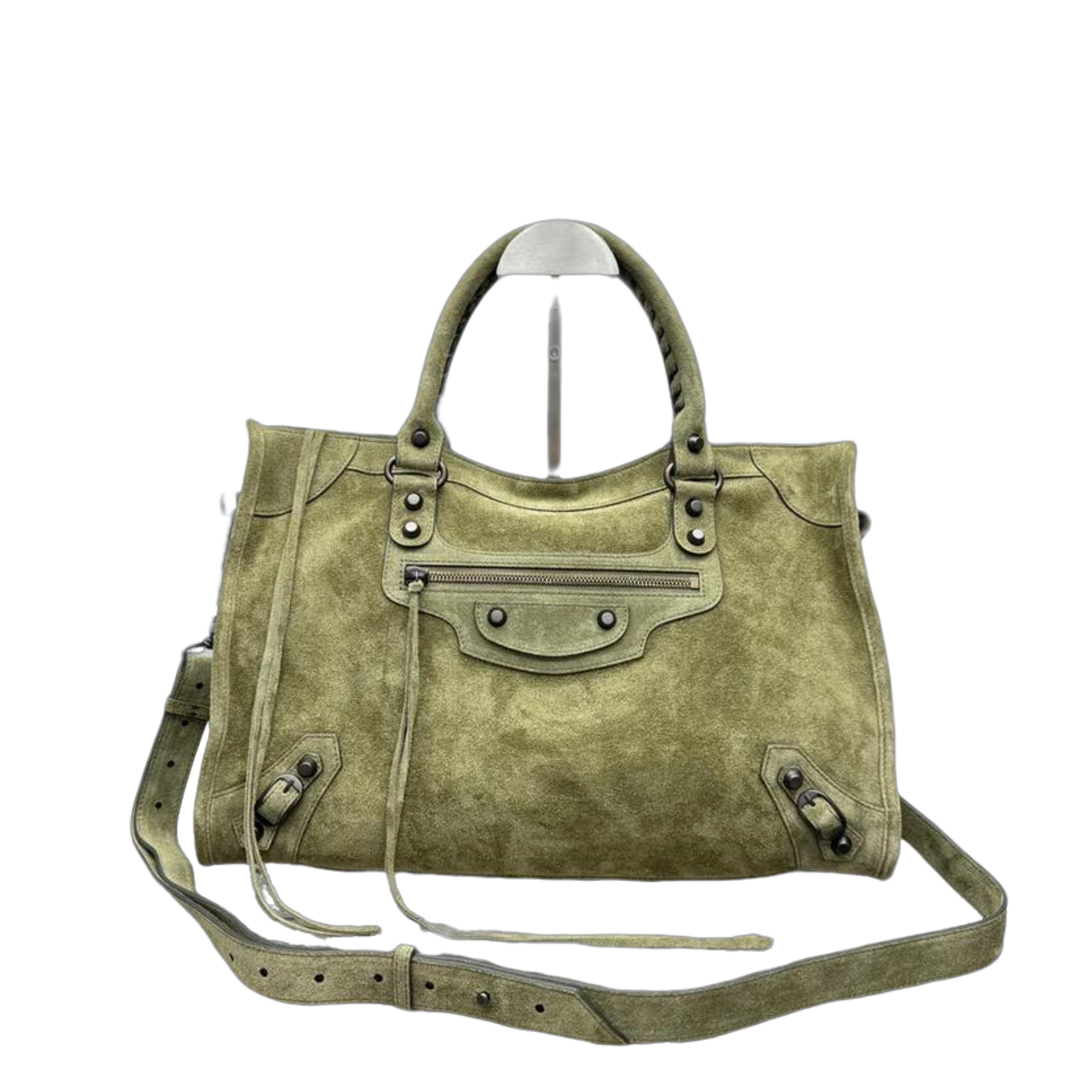 VT - SIXTY Olive Green Light Luxury Fashion Handheld Bag  (can be crossbody)