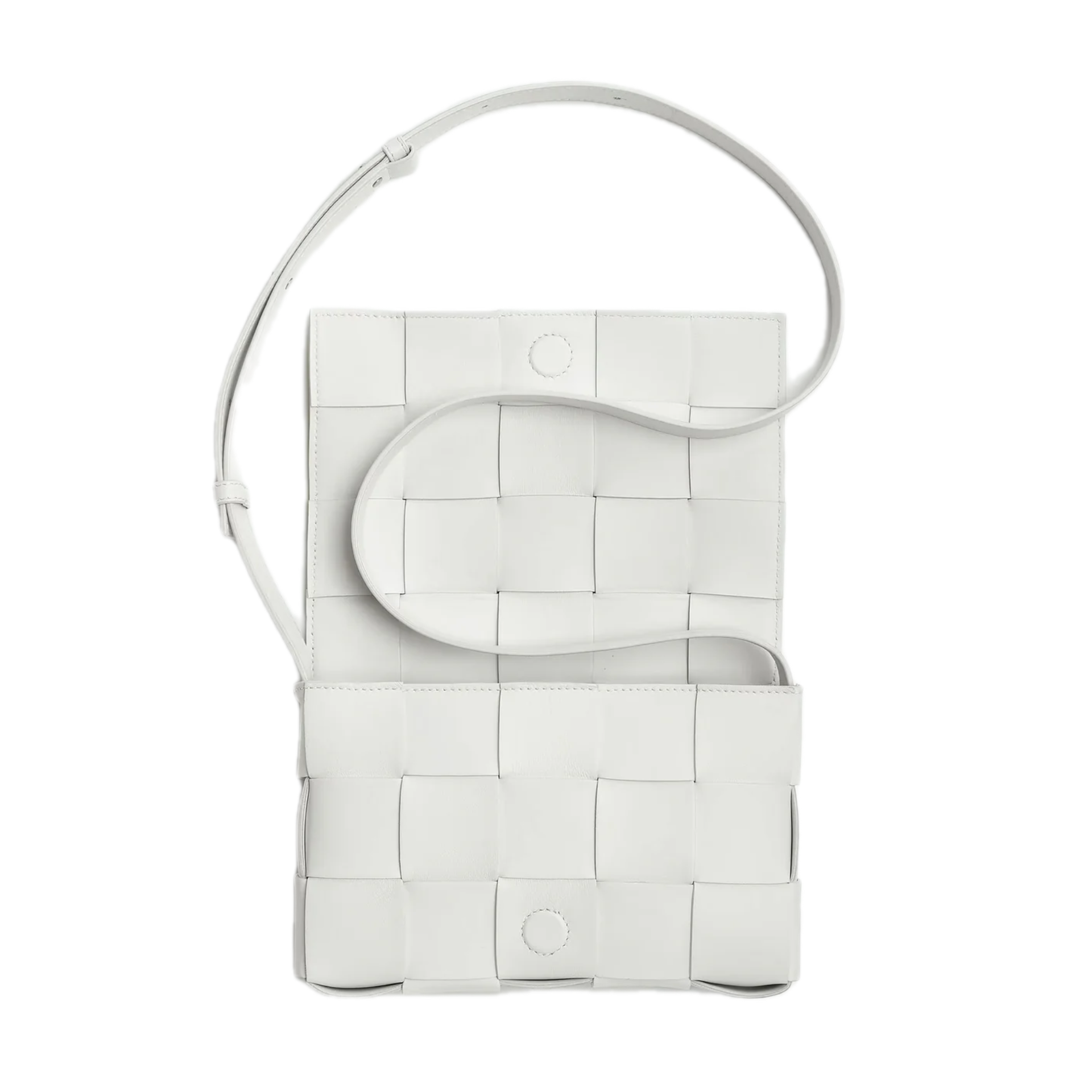 VT - SIXTY White Woven Light Luxury Fashion Woven Crossbody Bag