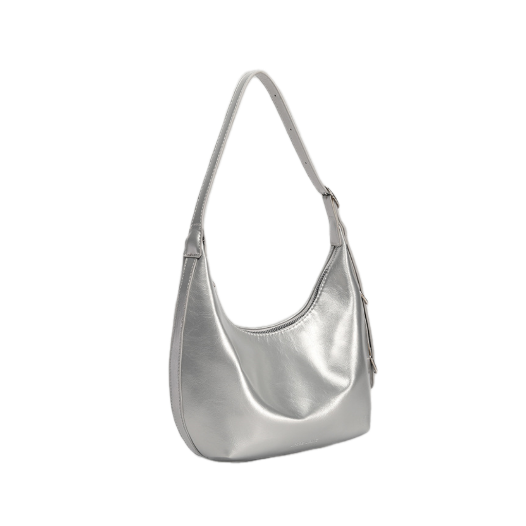 VT-Alora Metallic Curved Hobo Bag