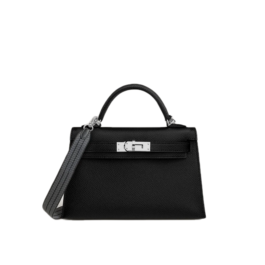 VT - SIXTY Black Silver - Buckle Light Luxury Fashion Lock Handbag