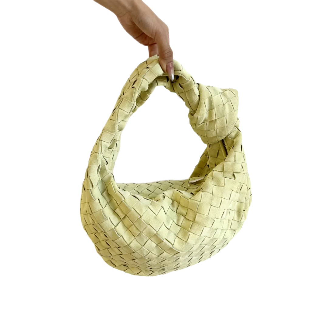 VT - SIXTY Light Yellow Woven Light Luxury Fashion Woven Handheld Bag