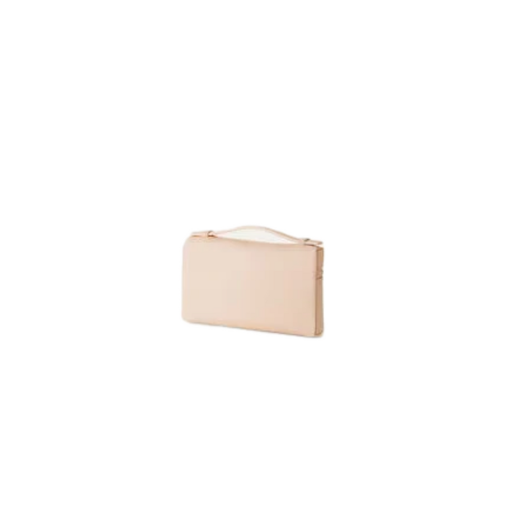VT - SIXTY Textured Leather Convertible Handheld & Crossbody Bag with Gold Hardware
