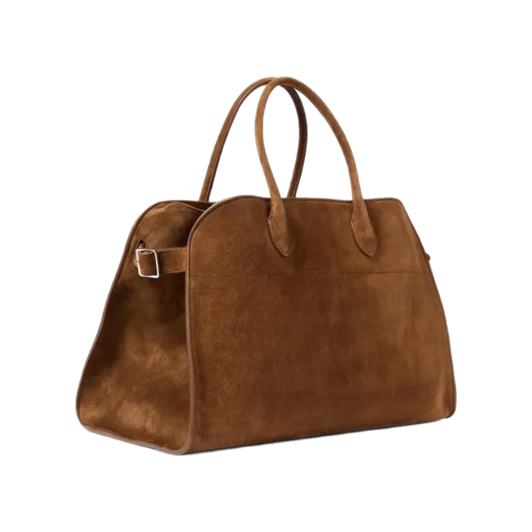 VT - SIXTY Brown Suede Light Luxury Fashion Shell - shaped Handheld Bag