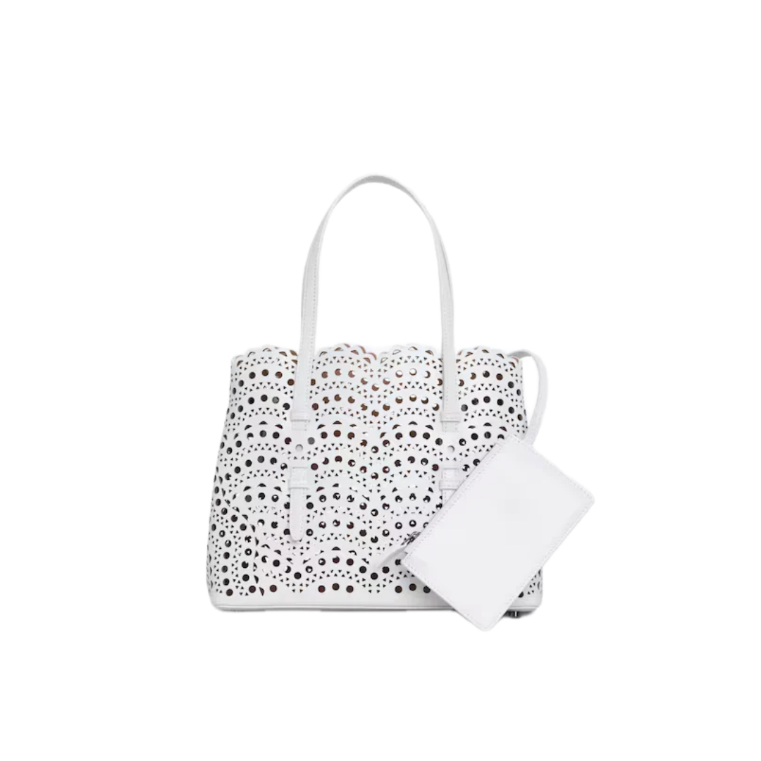VT - SIXTY White Hollow - out Light Luxury Fashion Handheld Bag