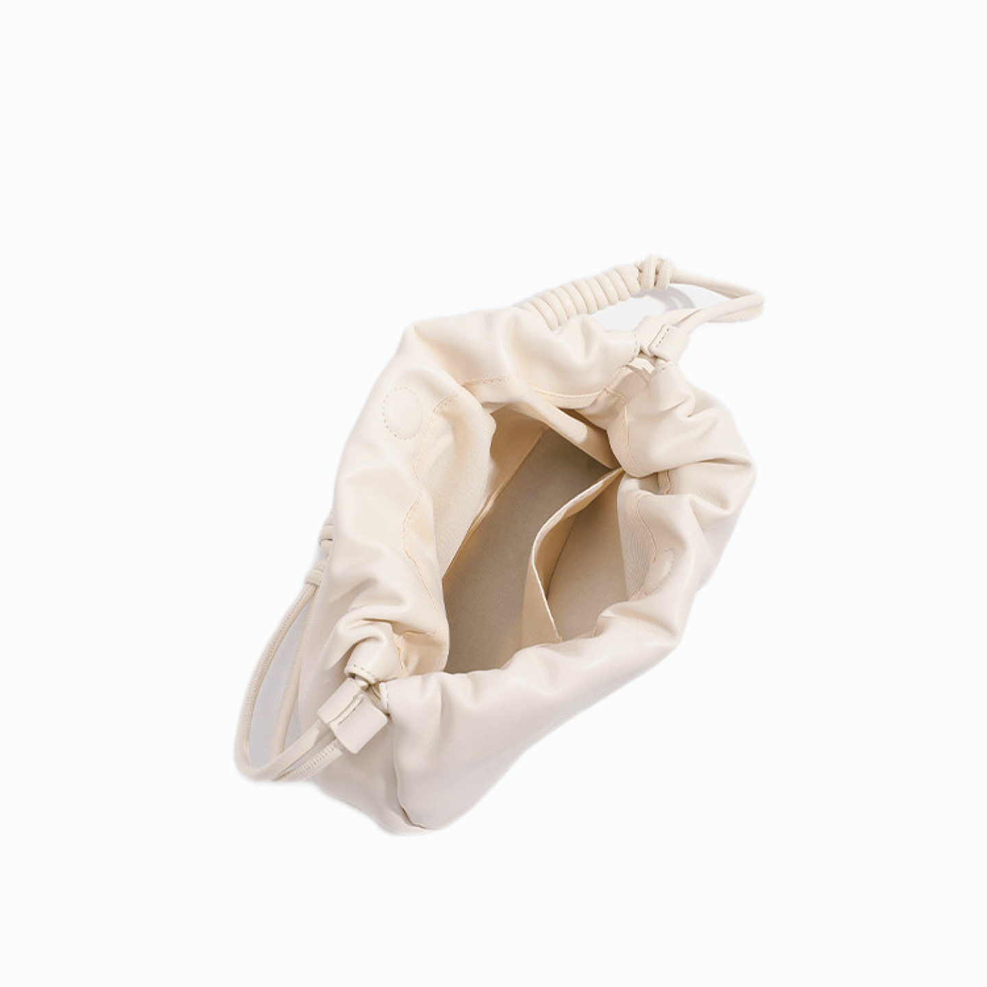 VT-Loretta Ruched Knotted-Strap Shoulder Bag