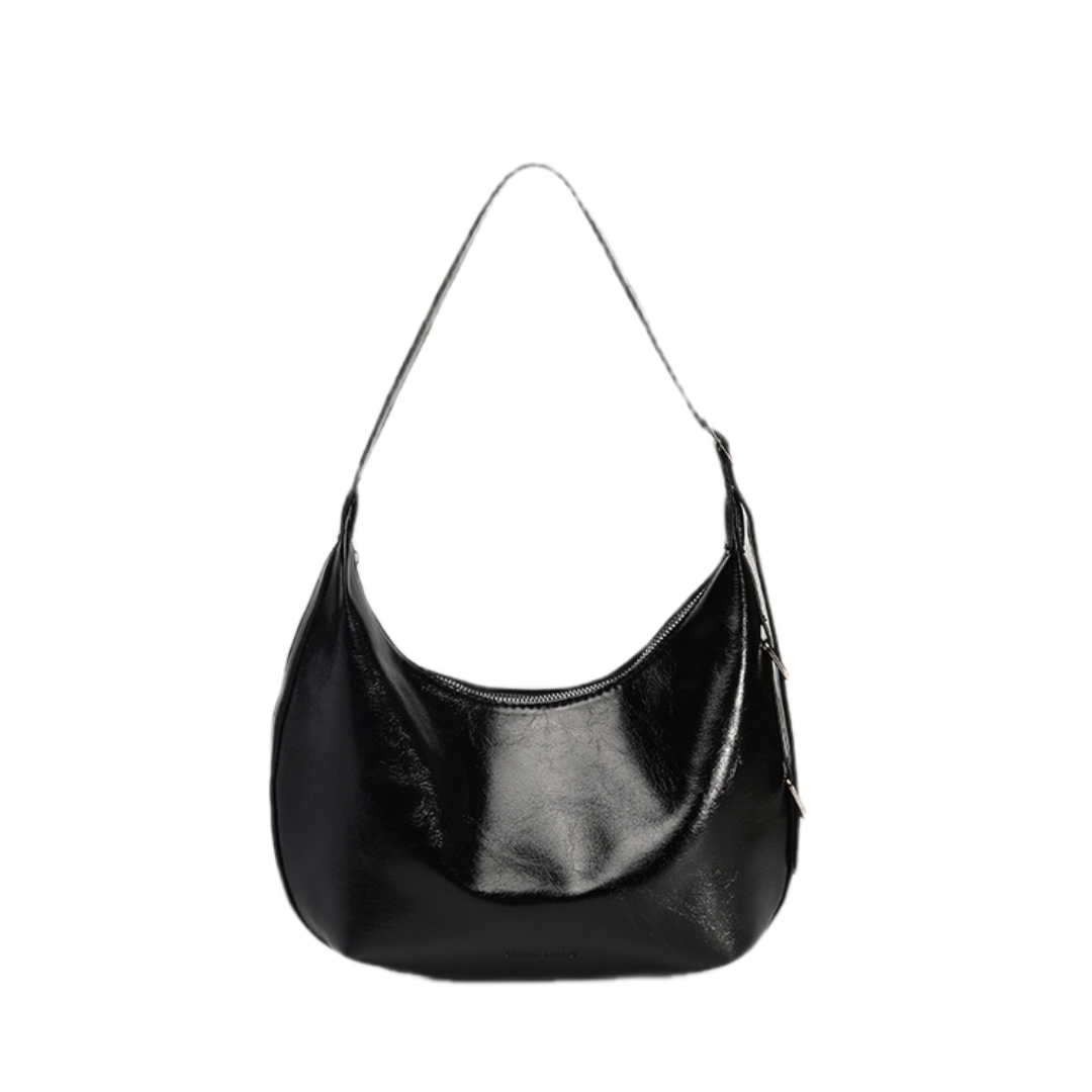 VT-Alora Metallic Curved Hobo Bag