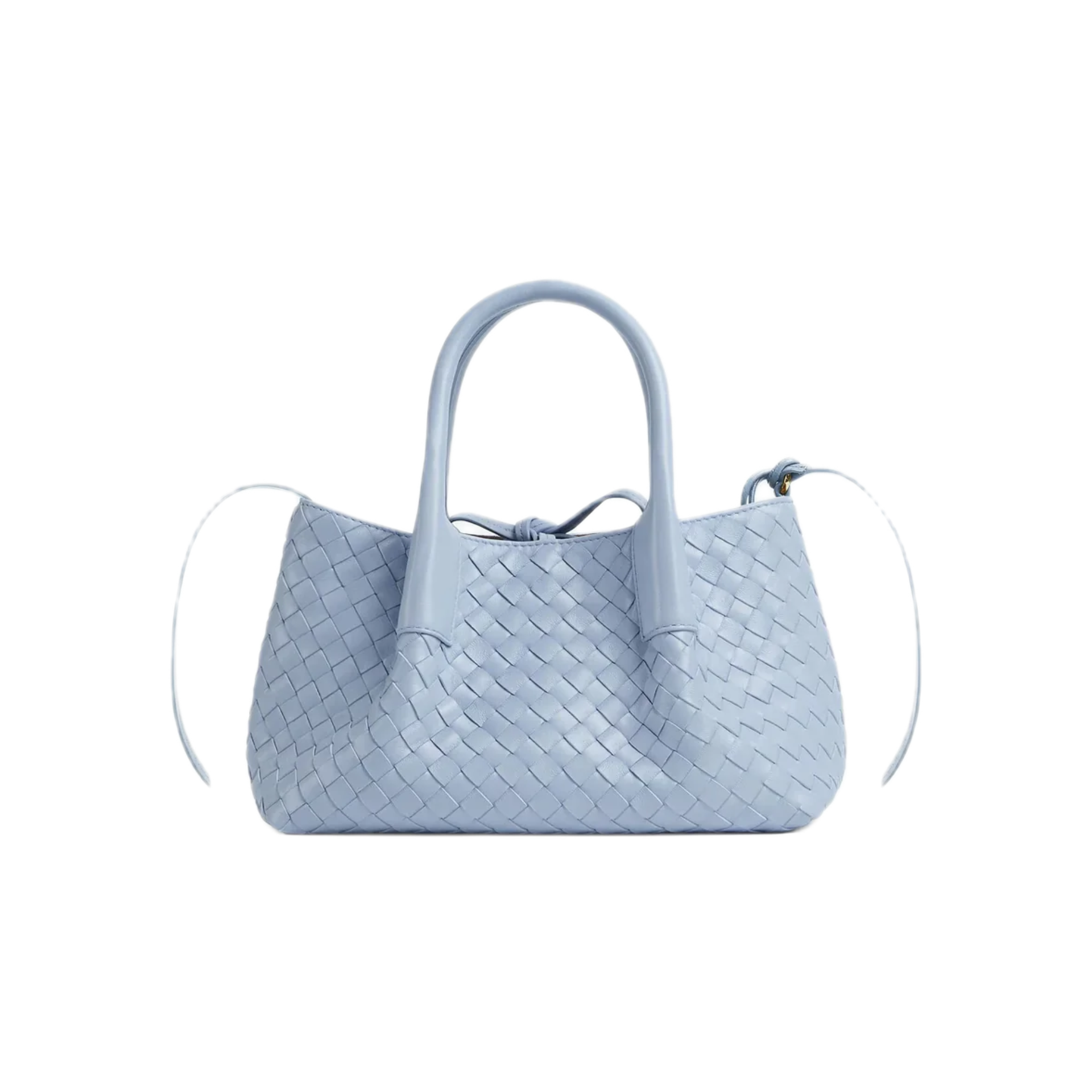 VT - SIXTY Light Blue Woven Light Luxury Fashion Woven Handheld Crossbody Bag