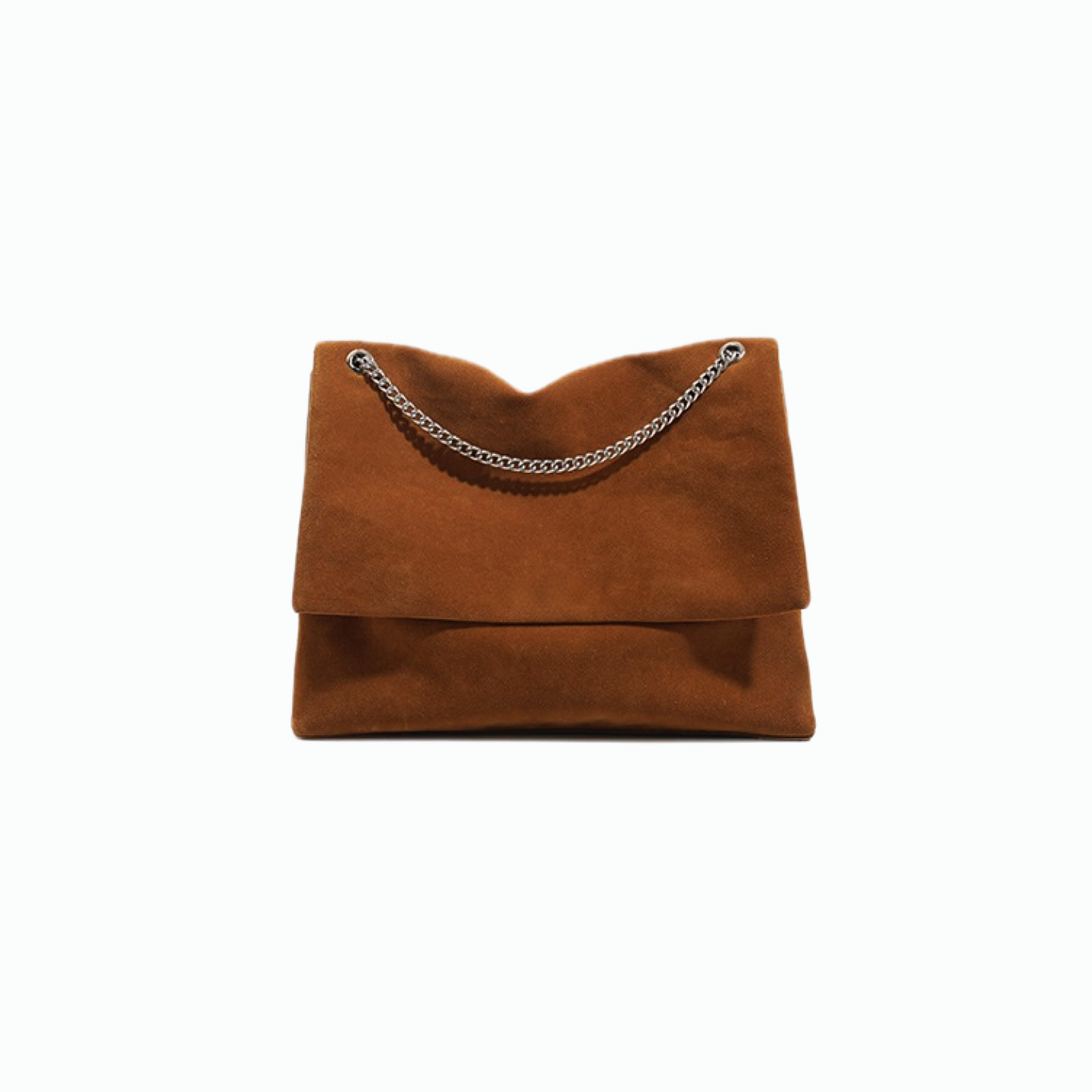 VT-Elara Metallic Crinkle-Effect Chain-Handle Shoulder Bag