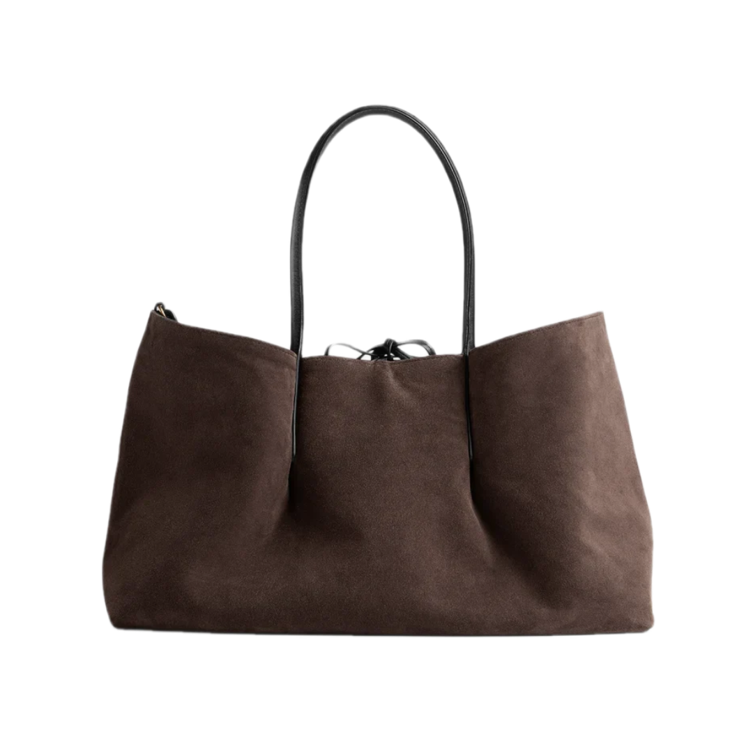 VT - SIXTY Reversible Woven Leather & Suede Handbag