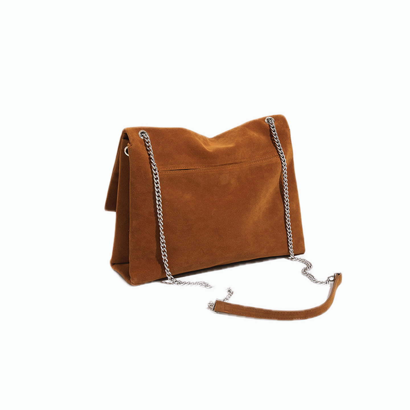 VT-Elara Metallic Crinkle-Effect Chain-Handle Shoulder Bag