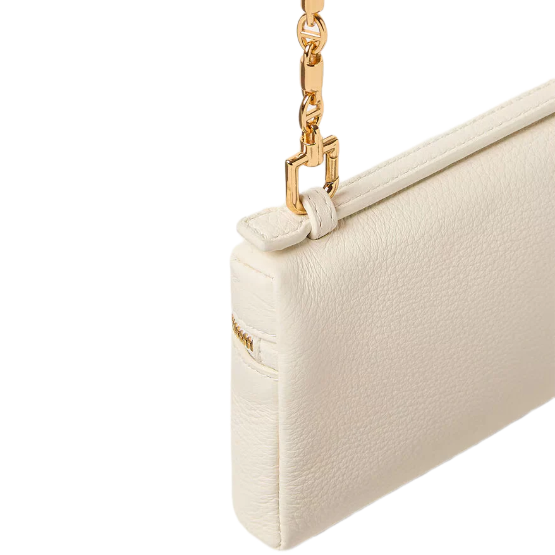 VT - SIXTY Textured Leather Convertible Handheld & Crossbody Bag with Gold Hardware