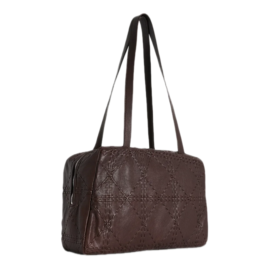 VT - SIXTY Textured Stitching Design Handheld Bag
