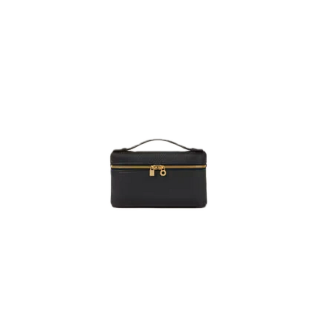VT - SIXTY Textured Leather Convertible Handheld & Crossbody Bag with Gold Hardware