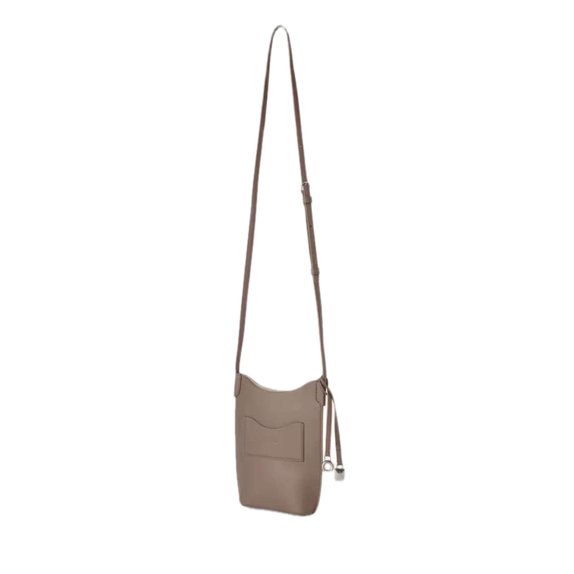VT - SIXTY Textured Leather Convertible Crossbody & Shoulder Bag with Decorative Charms