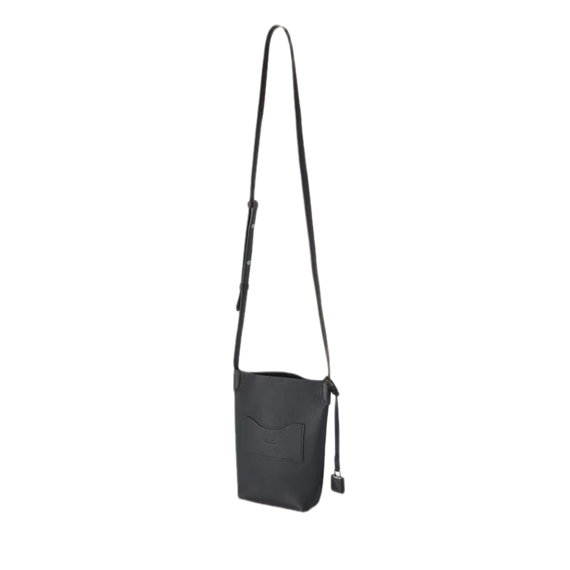 VT - SIXTY Textured Leather Convertible Crossbody & Shoulder Bag with Decorative Charms