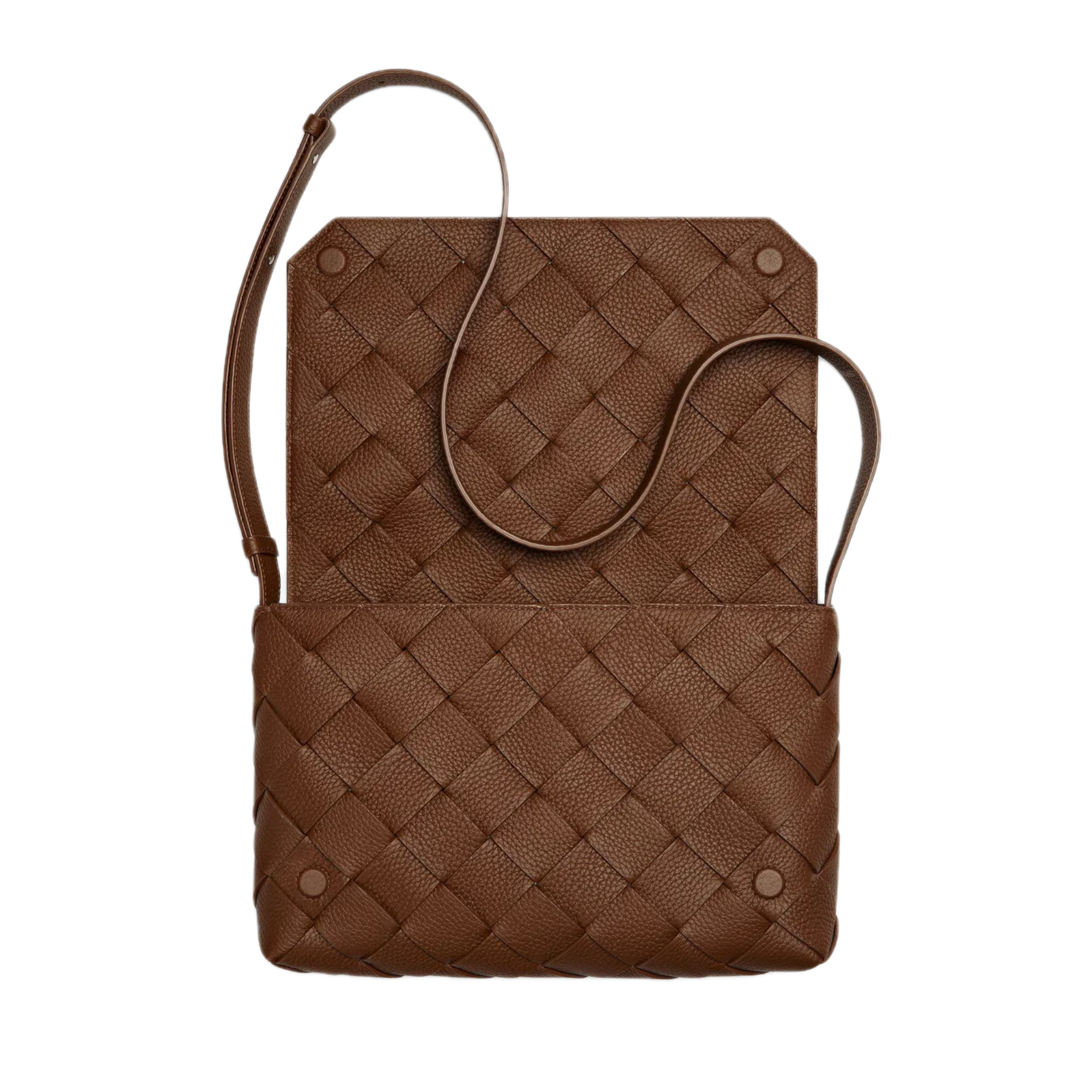 VT - SIXTY Brown Woven Light Luxury Fashion Woven Crossbody Bag