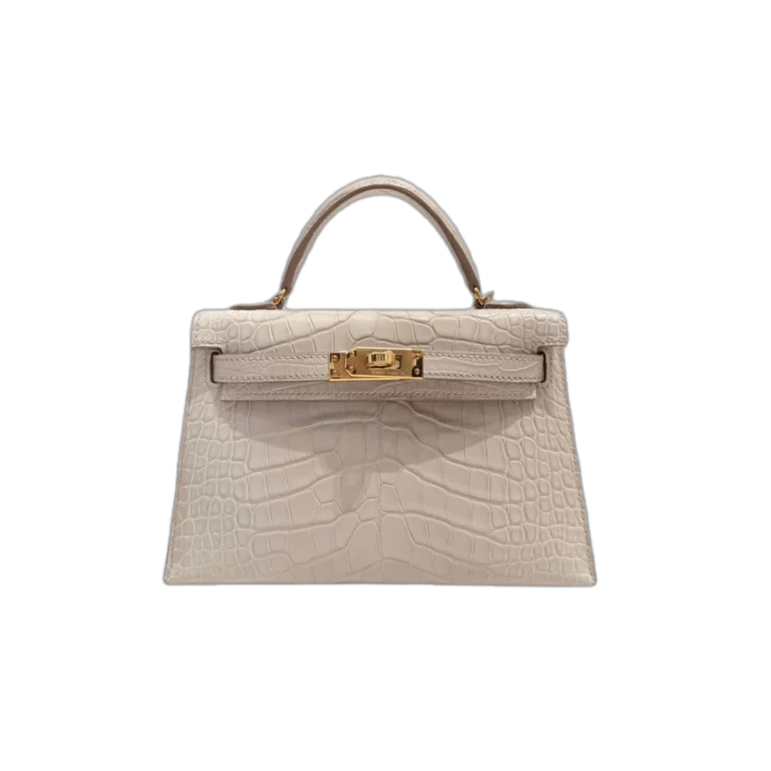 VT - SIXTY Beige Crocodile - Patterned Handheld Bag