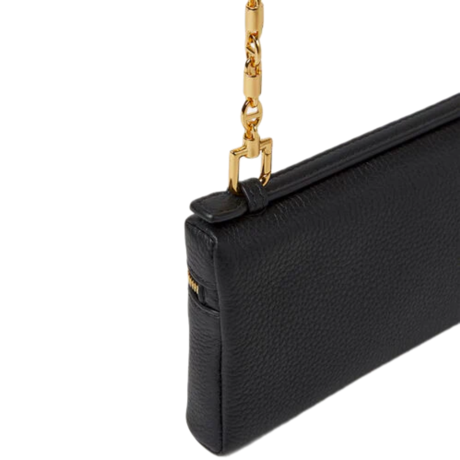 VT - SIXTY Textured Leather Convertible Handheld & Crossbody Bag with Gold Hardware