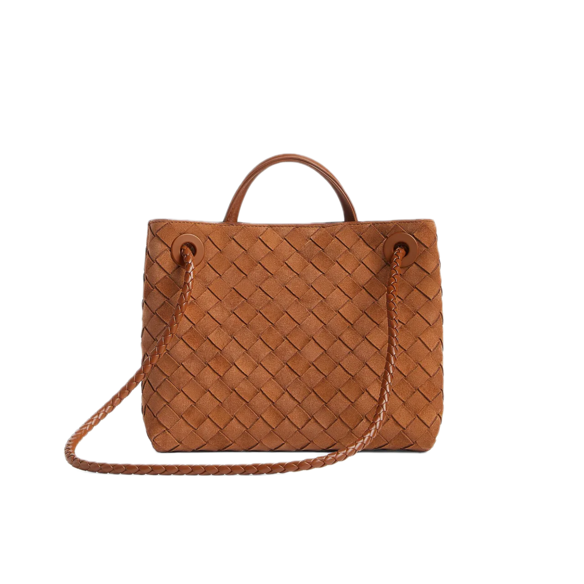 VT - SIXTY Brown Woven Light Luxury Fashion Woven Handheld Crossbody Bag