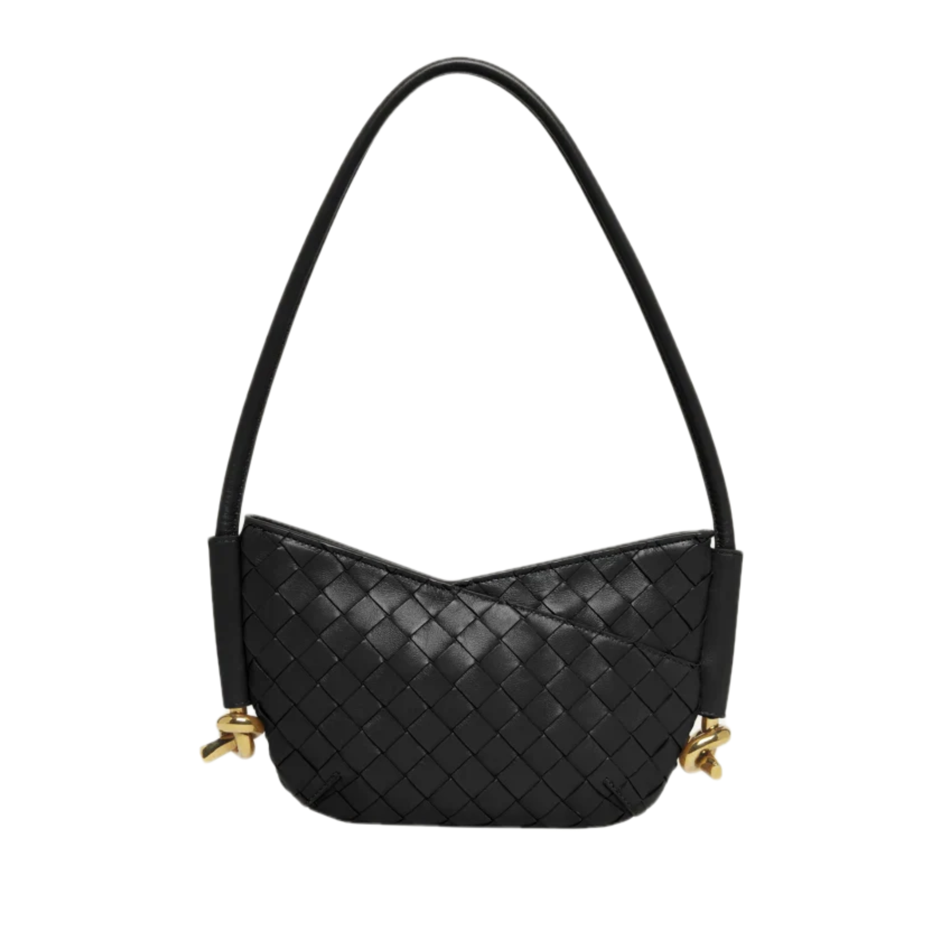 VT - SIXTY Black Woven Light Luxury Fashion Woven Shoulder Bag