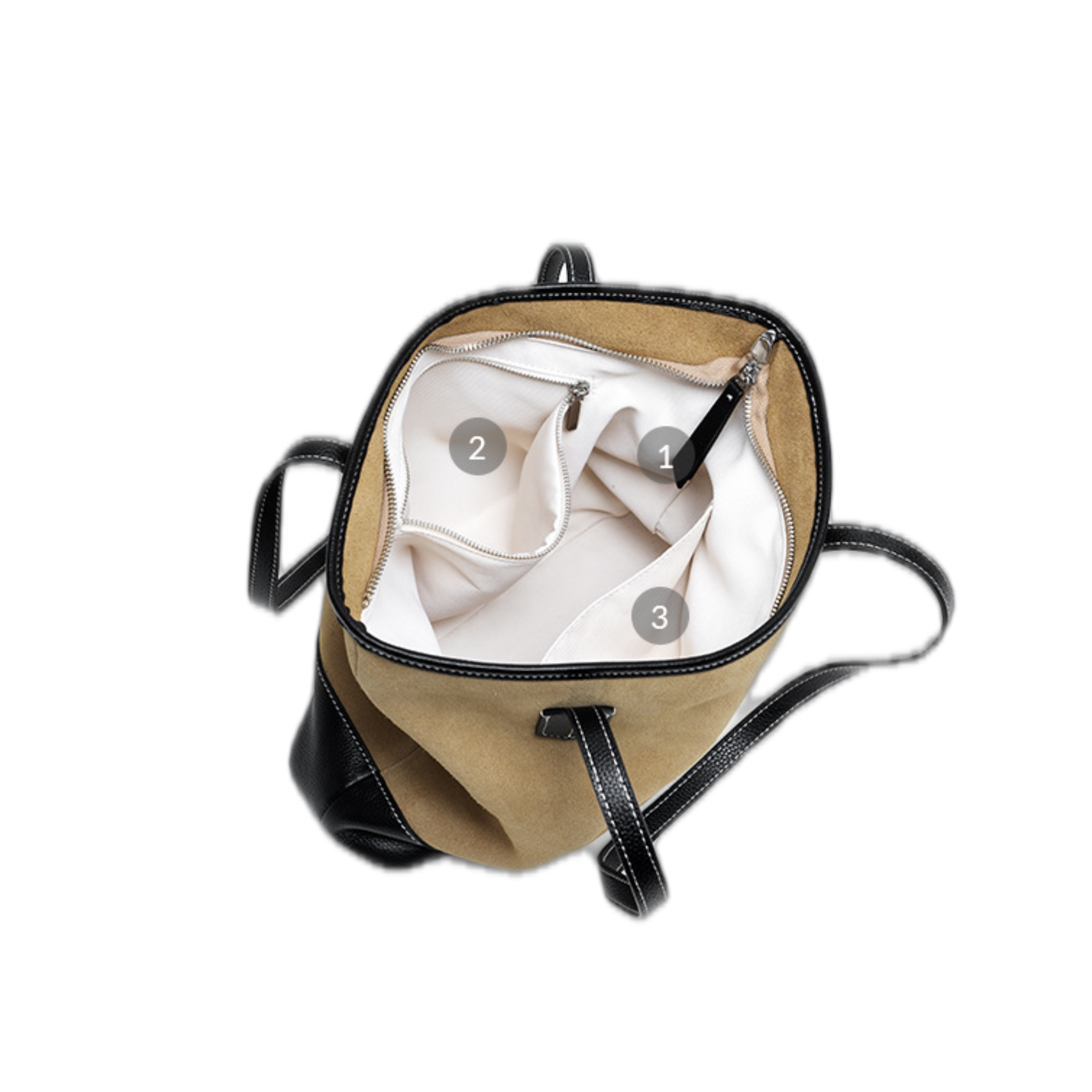 High-gloss Frosted Cowhide Stitching Line Large Horizontal Square Shoulder Bag