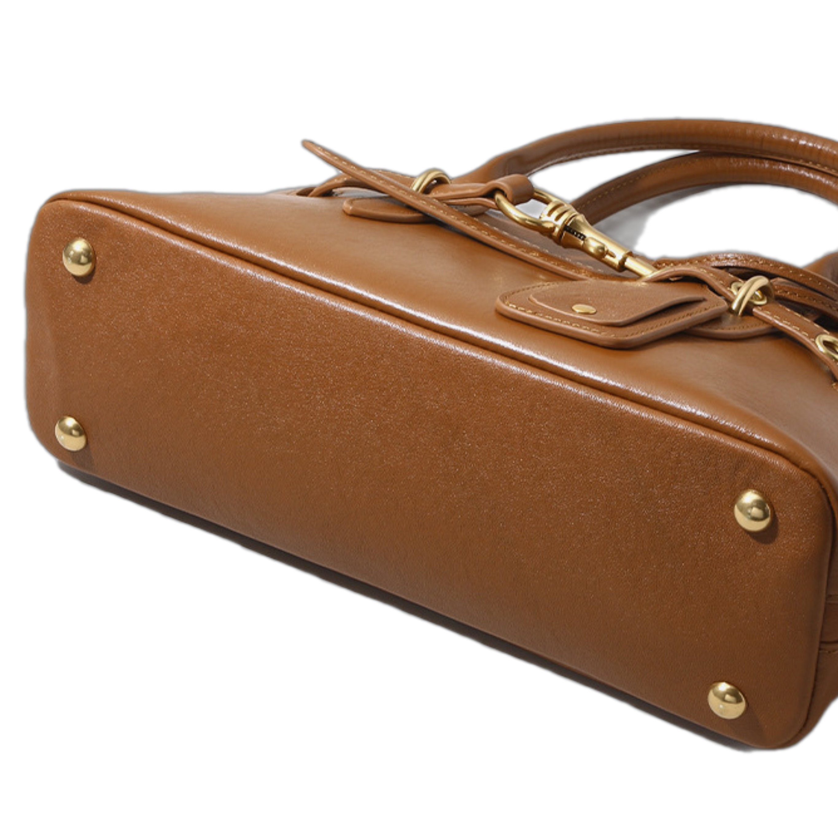 Top-grain Genuine Leather Medium-Hard Large Horizontal Square Handheld Bag