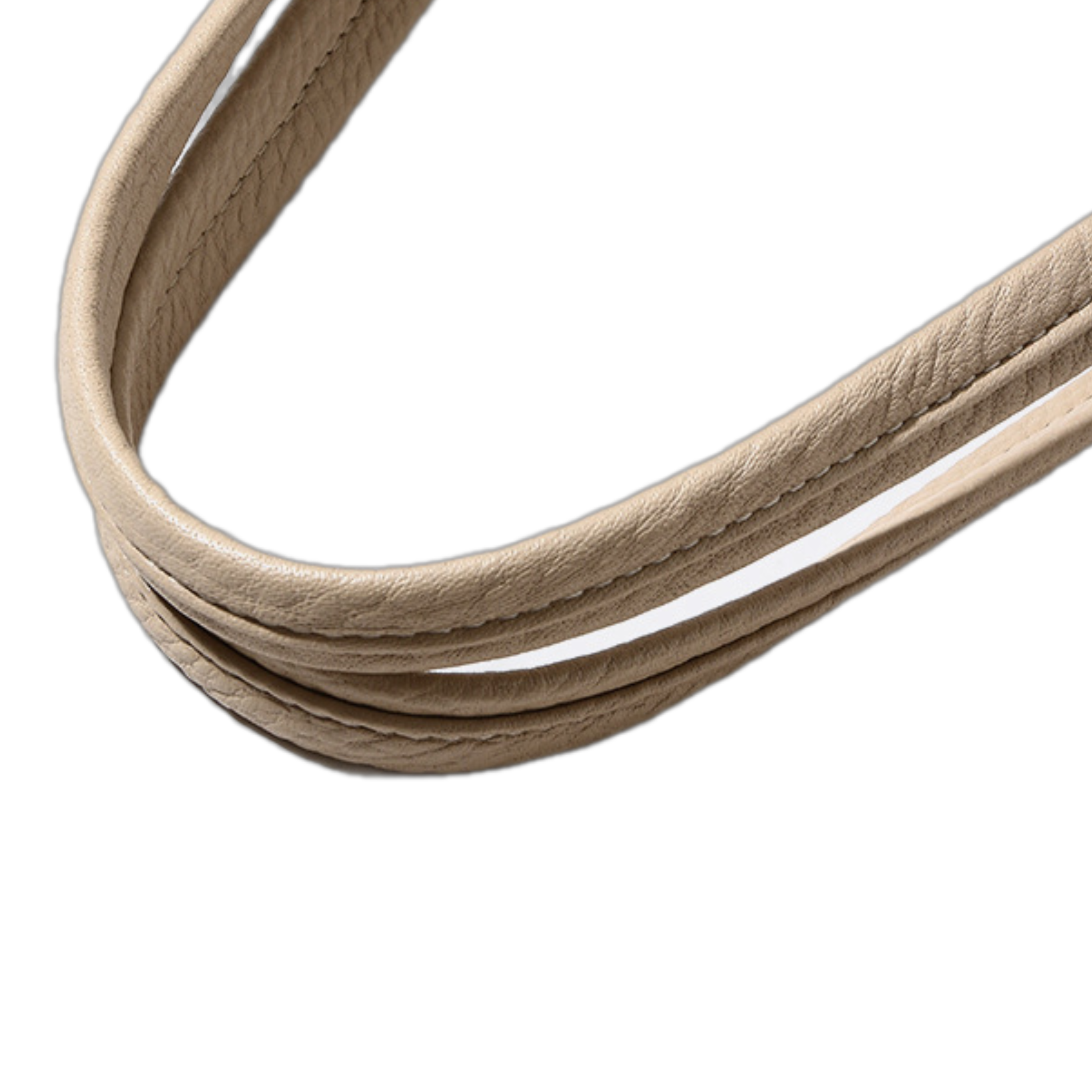 Top-grain Cowhide Sewing Thread Medium Horizontal Square Tote Bag