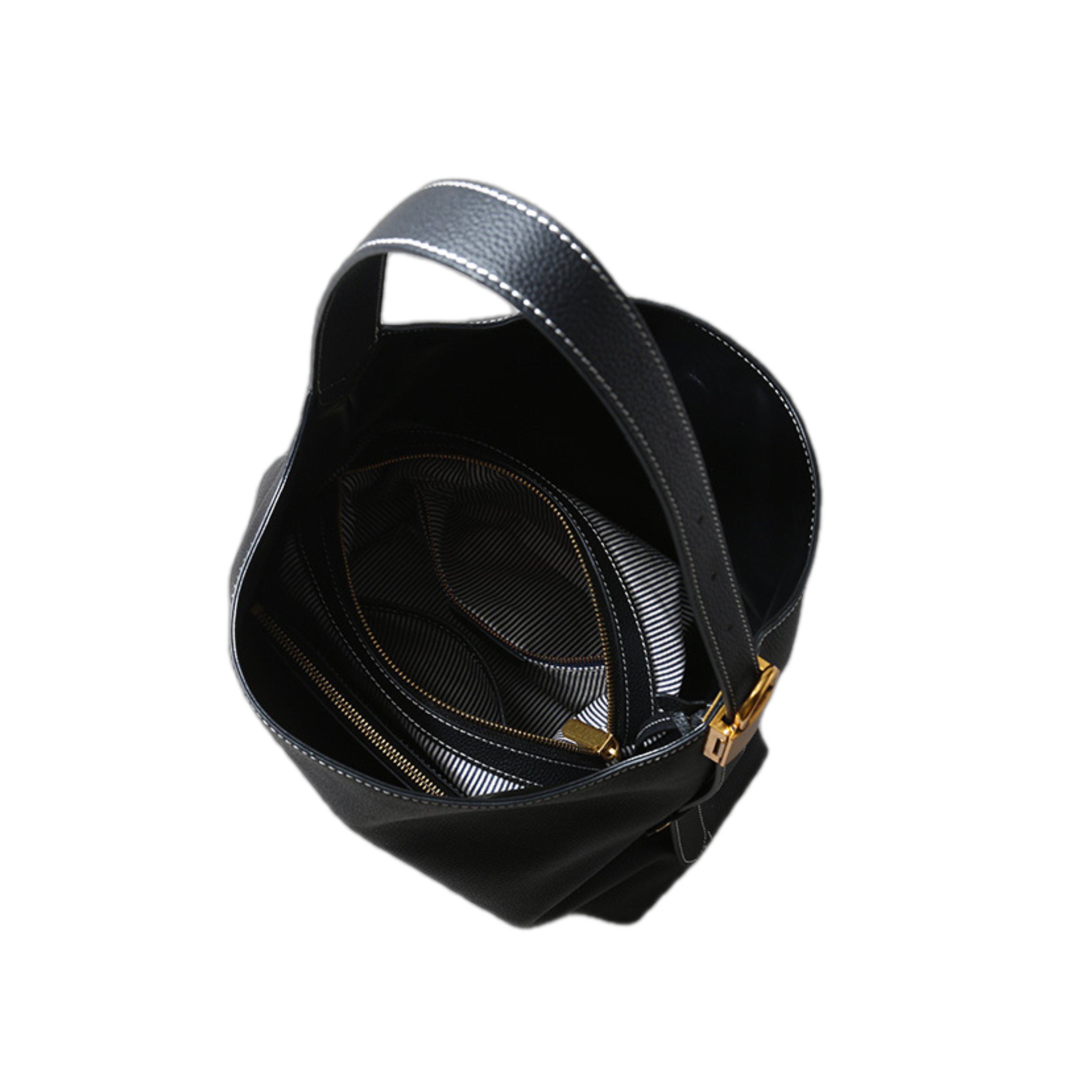 Top-grain Cowhide Magnetic Clasp Soft Large Tote Bag