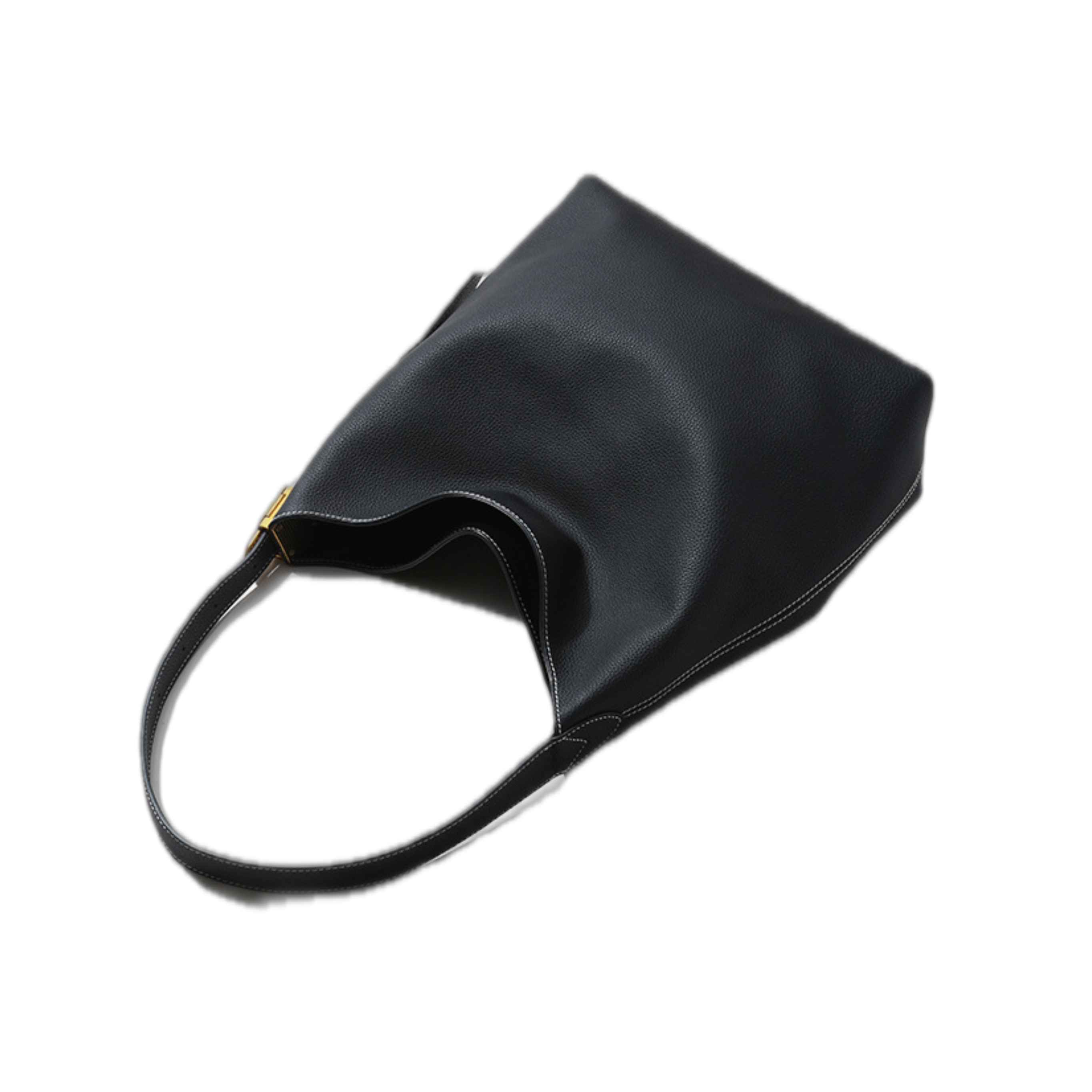 Top-grain Cowhide Magnetic Clasp Soft Large Tote Bag