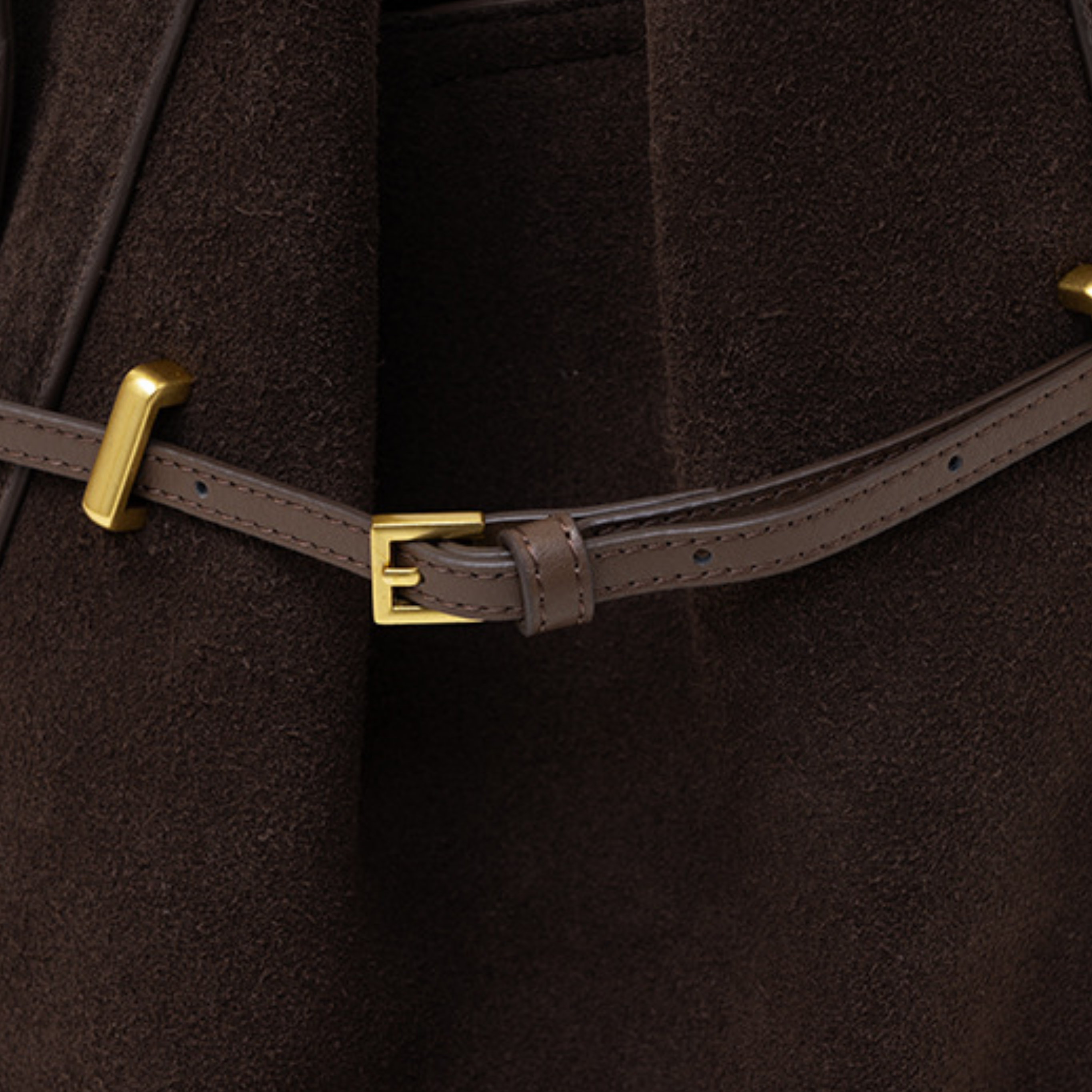 Reverse Suede Sanded Leather Magnetic Clasp Medium-Soft Tote Bag