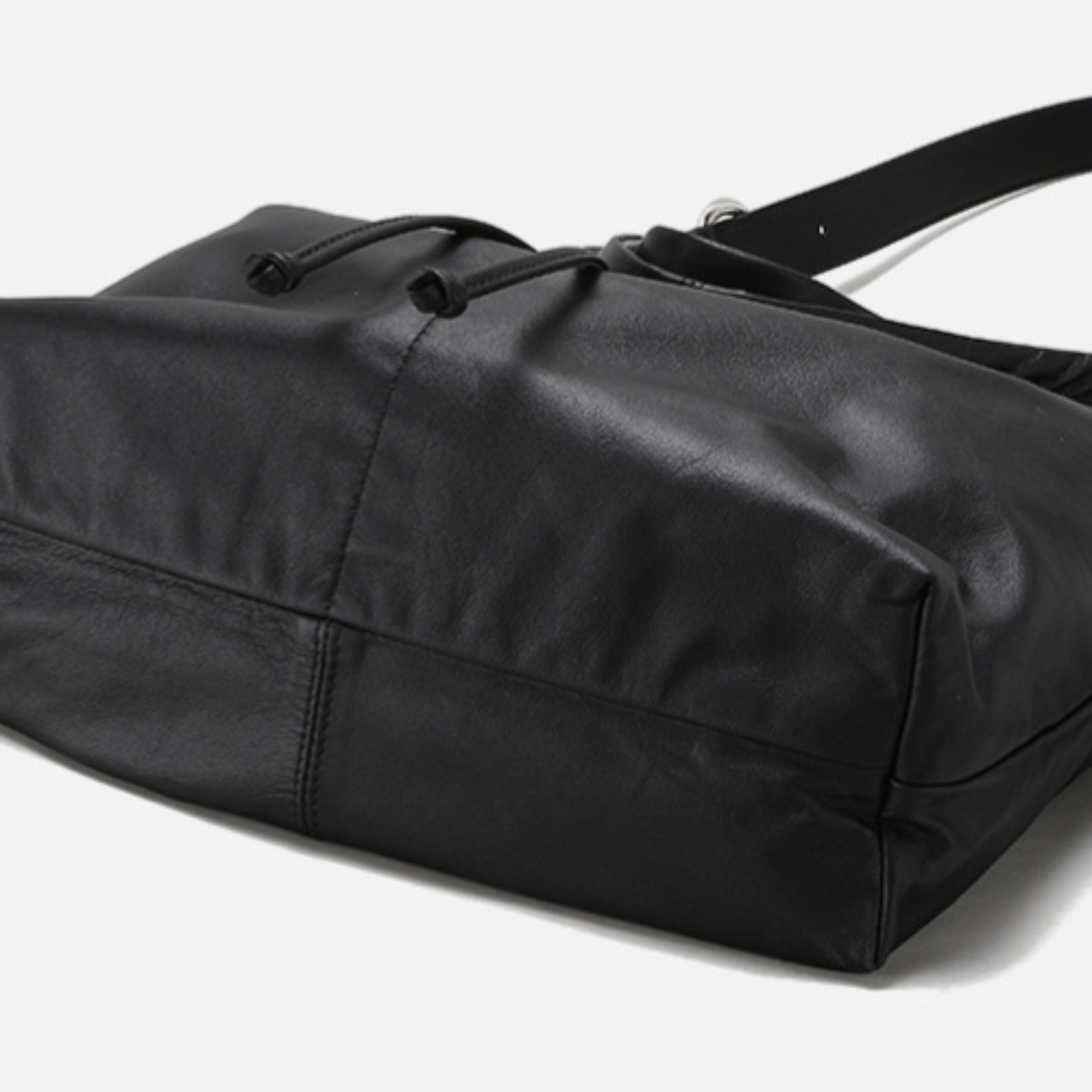 Top-grain Genuine Leather Multi-Pocket Large Vertical Square Tote Bag