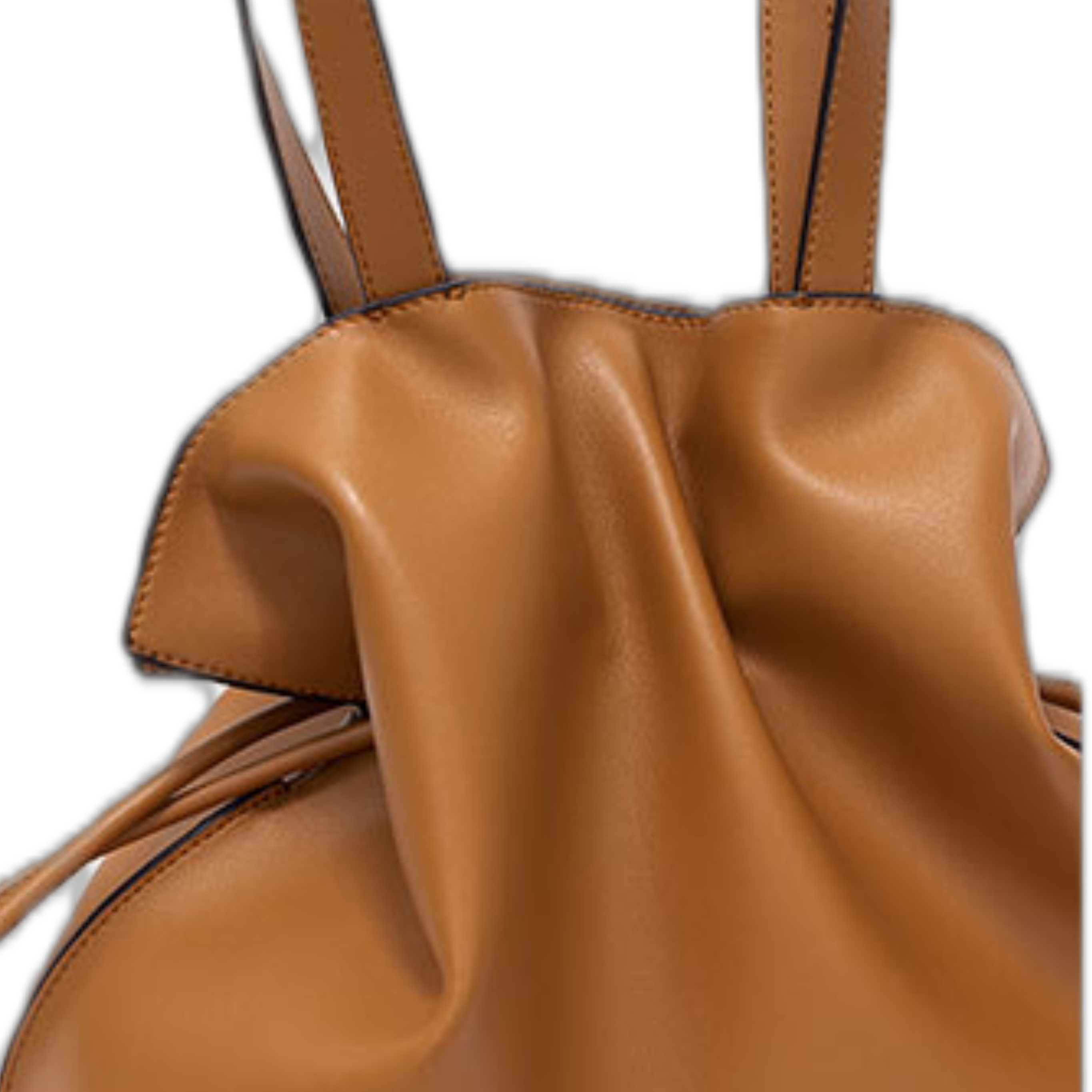 Second-layer Cowhide Magnetic Snap Large Horizontal Square Tote Bag