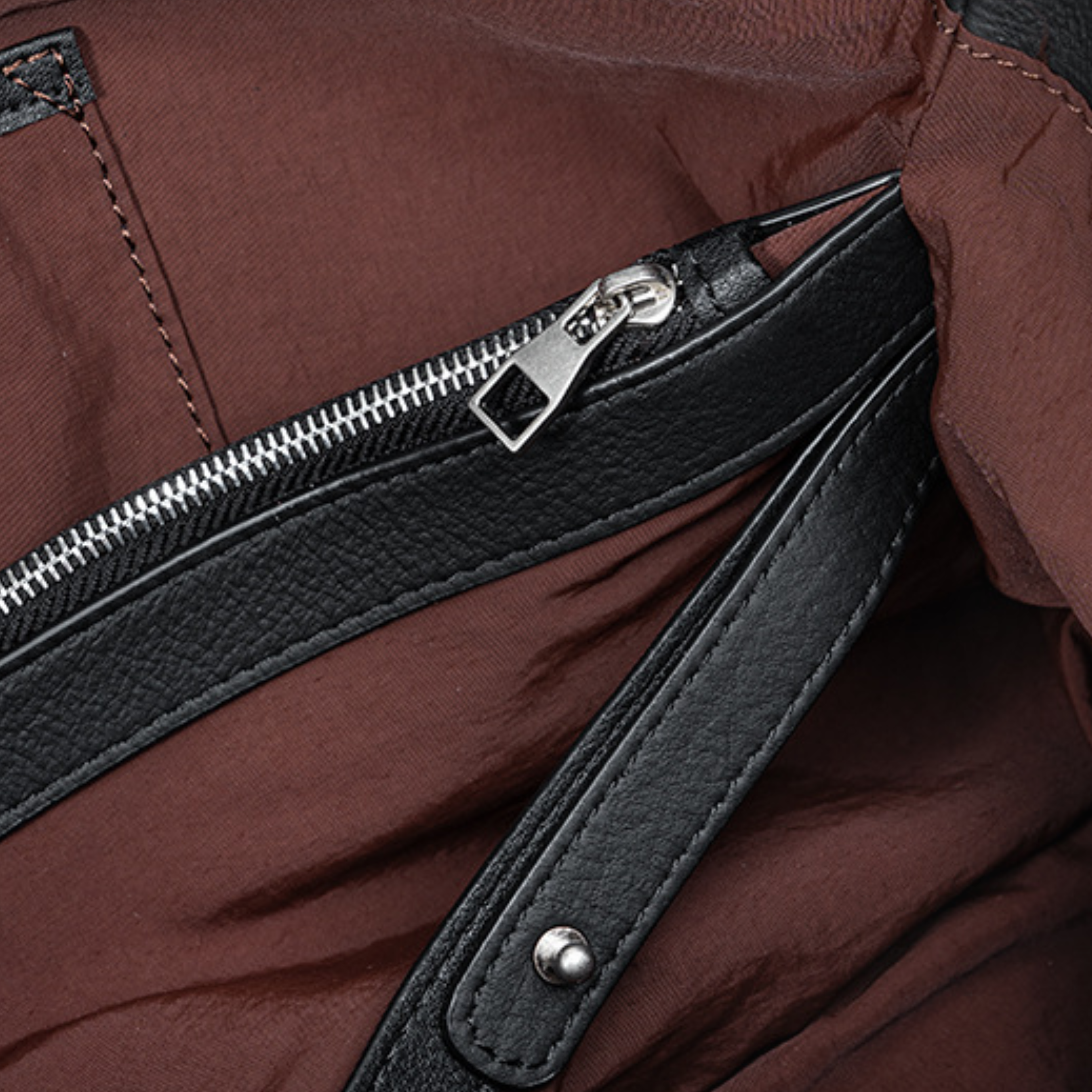 Top-grain Genuine Leather Large Horizontal Square Tote Bag with Cowhide Lining