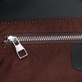 Top-grain Genuine Leather Large Horizontal Square Tote Bag with Cowhide Lining