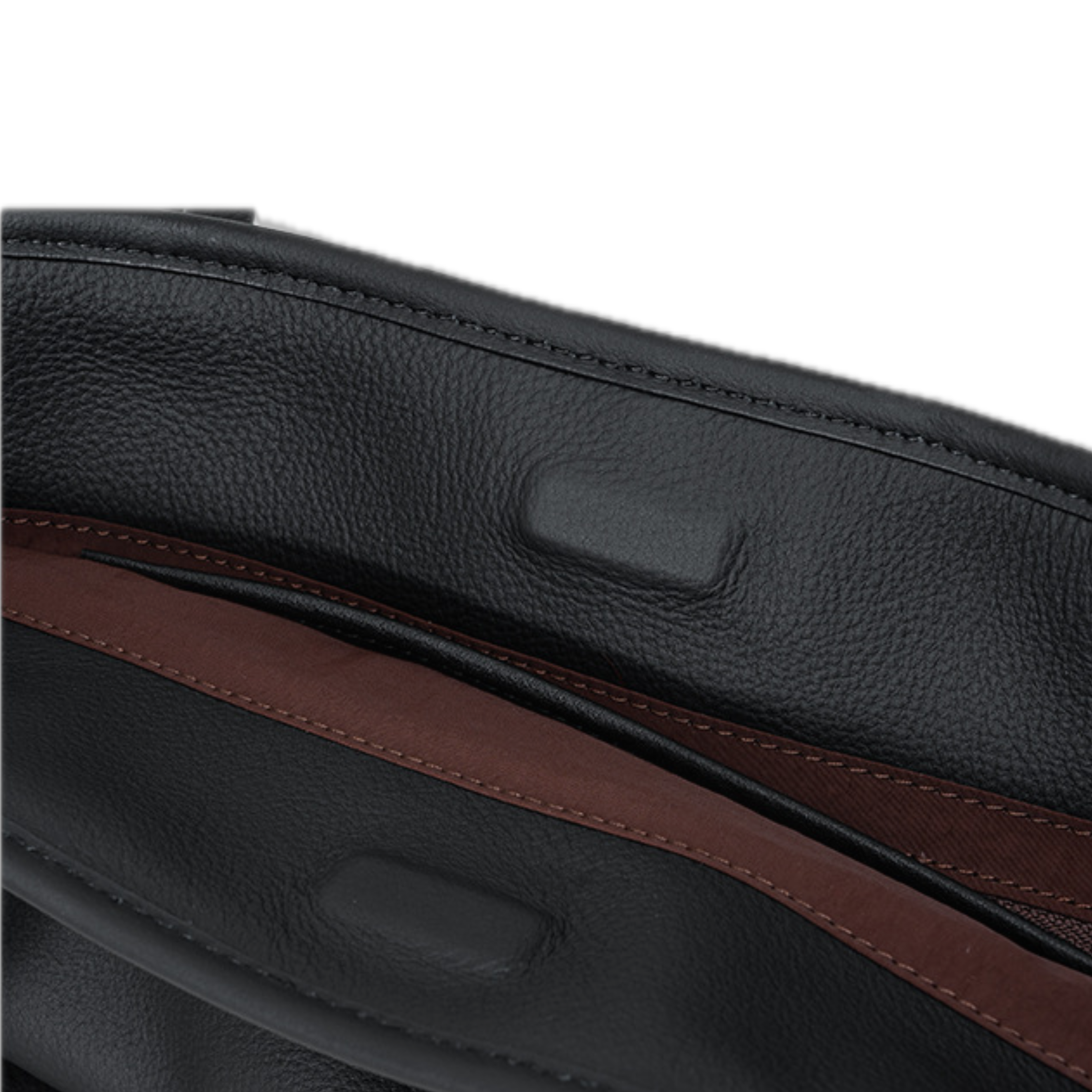 Top-grain Genuine Leather Large Horizontal Square Tote Bag with Cowhide Lining