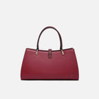 Embroidery Leather Red Magnolia Women's Crossbody Handbag