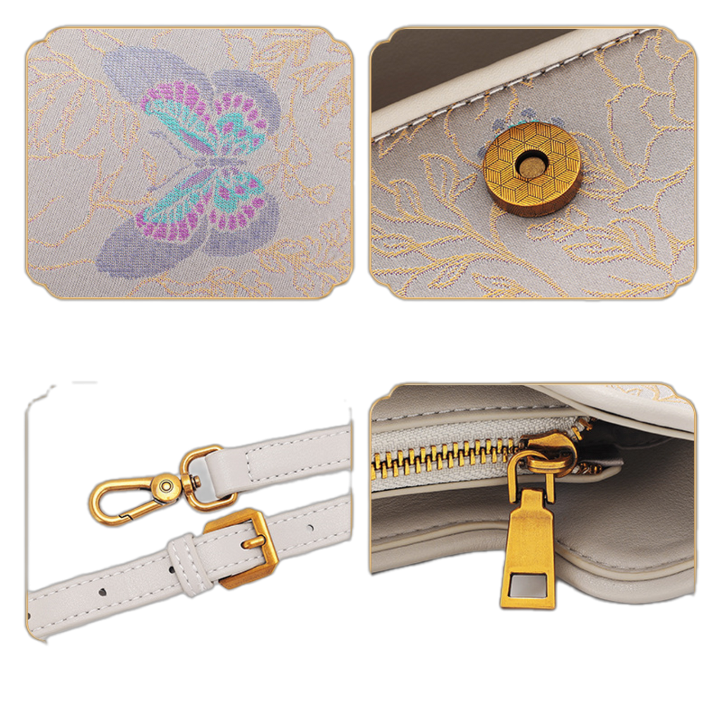 Song Brocade Armpit Bag - Butterfly & Peony Knitted Patterns
