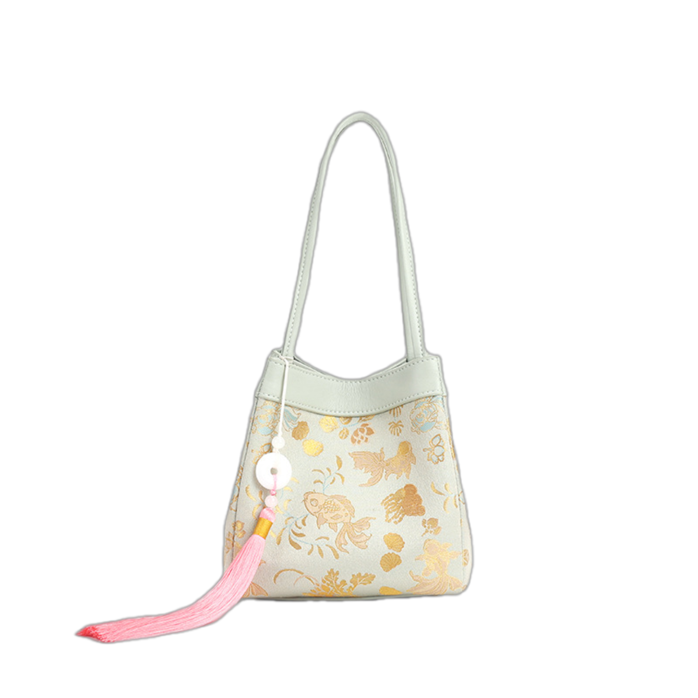 Song Brocade Bucket Bag - Goldfish & Seaweed Knitted Patterns