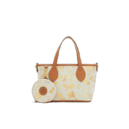 Song Brocade Mulberry Silk Tote Bag - Goldfish & Seaweed Knitted Patterns