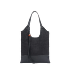 Xiangyunsha Mulberry Silk Tote Bag - Large Capacity, Cracked Texture, ShoulderHandheld