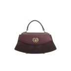 Xiangyunsha Shoulder Crossbody Handbag Rich Purple Peony Knitted Patterns