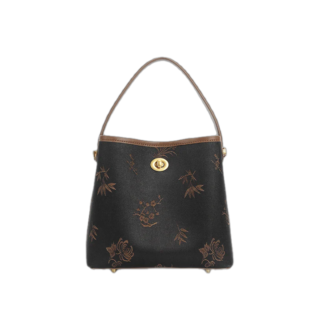 Xiangyunsha Bucket Bag - Intangible Cultural Heritage Plum-Orchid-Bamboo-Chrysanthemum Knitted Patterns