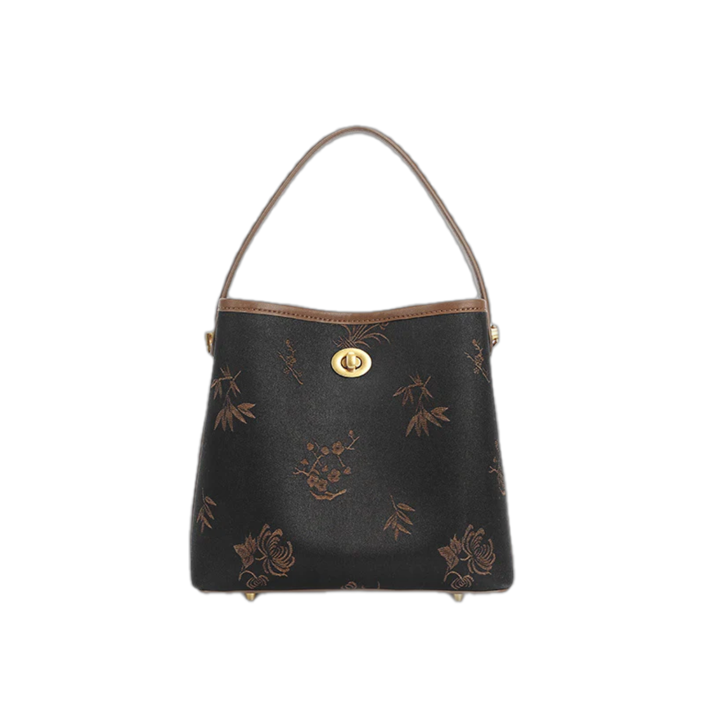 Xiangyunsha Bucket Bag - Intangible Cultural Heritage Plum-Orchid-Bamboo-Chrysanthemum Knitted Patterns