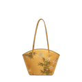 Mulberry Silk Handcrafted Bamboo Yellow Tote Bag