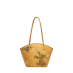 Mulberry Silk Handcrafted Bamboo Yellow Tote Bag