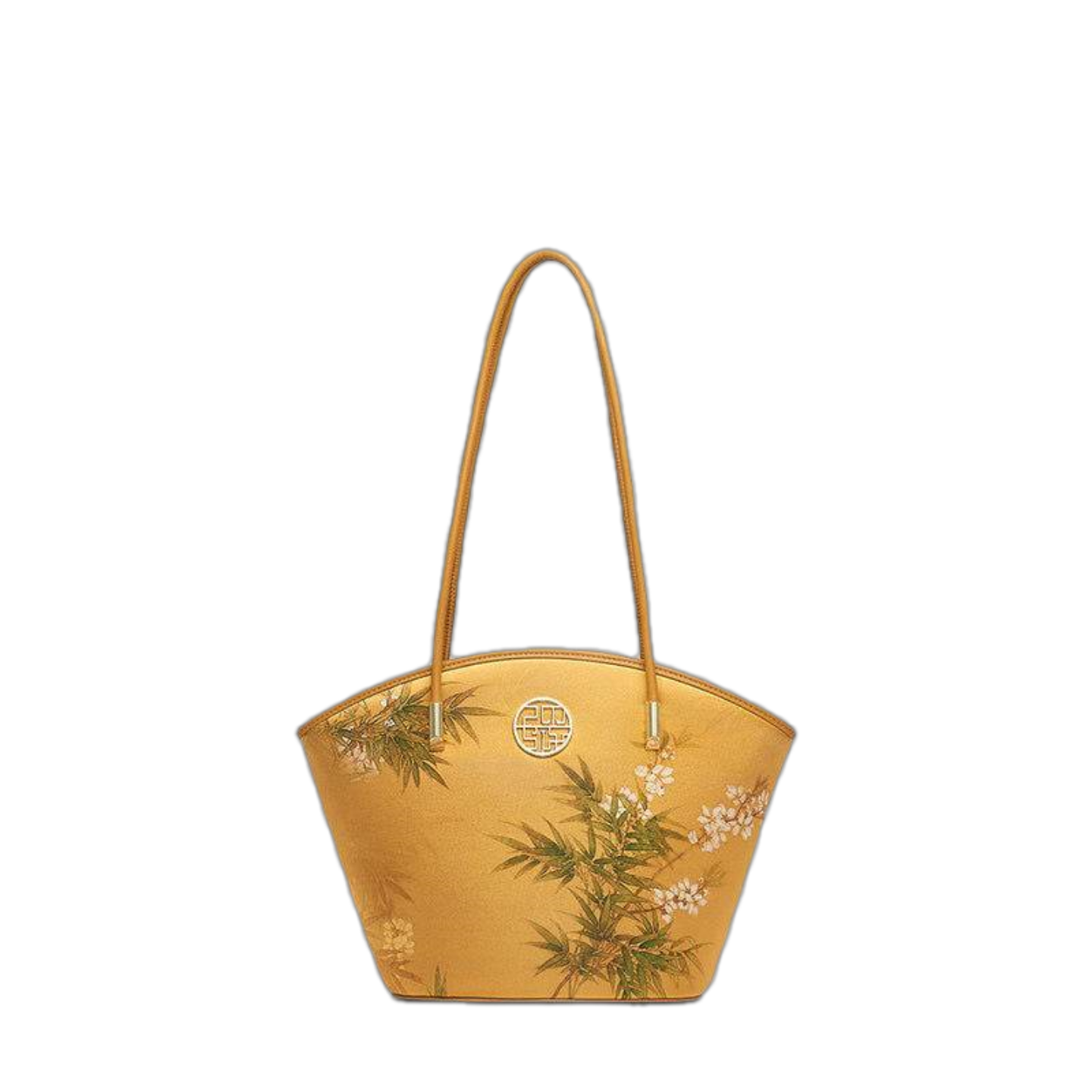 Mulberry Silk Handcrafted Bamboo Yellow Tote Bag