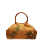 Mulberry Silk Chinese Style Yellow Bamboo Handbag