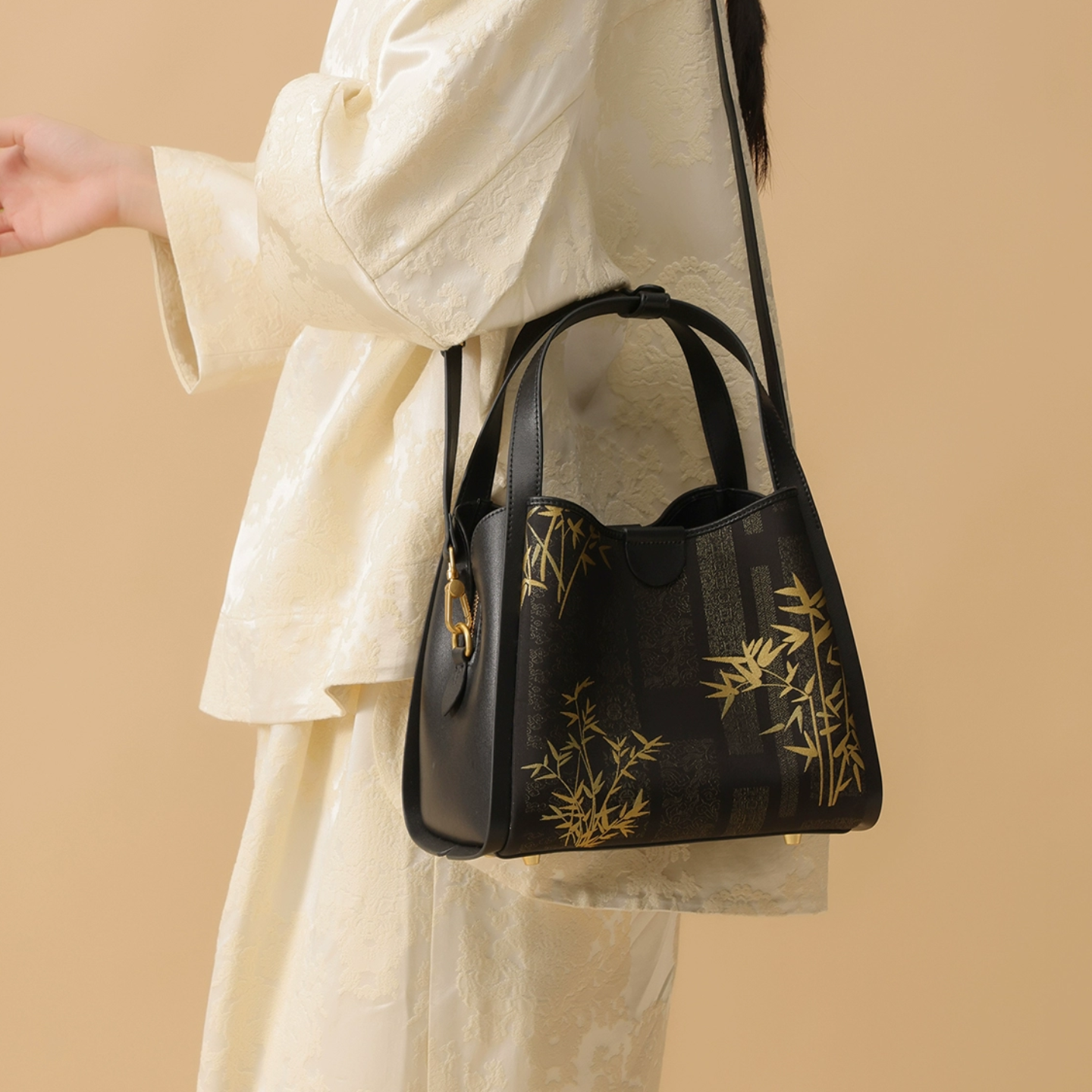Intangible Cultural Heritage Song Brocade Tote Bag